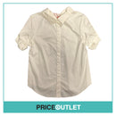 Aganovich - White Shirt with Gathered Sleeves - Size 40 - BRAND NEW WITH TAGS