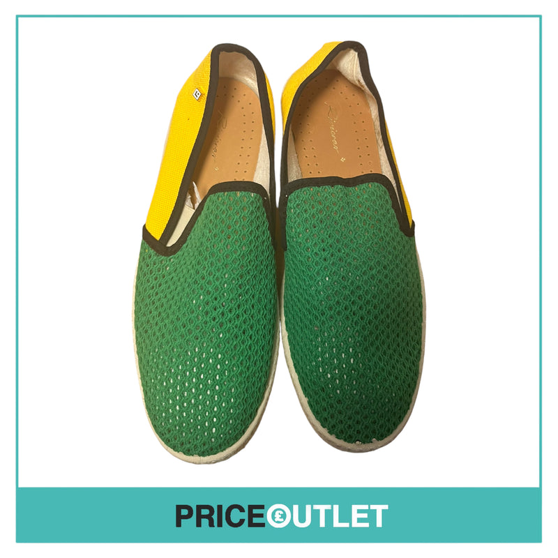 Rivieras - Mens Green and Yellow Slip On Shoes - Size 40 - BRAND NEW WITH TAGS