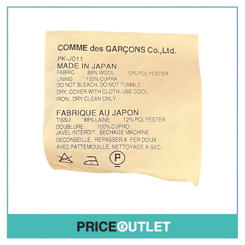 Comme des Garçons Homme Plus - Mens Black Striped Blazer with Cut Outs - Size S - BRAND NEW WITH TAGS