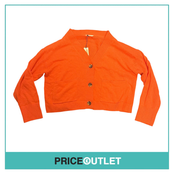 Anyday by John Lewis - Coral Cropped Cardigan with Pockets - Size S - BRAND NEW WITH TAGS