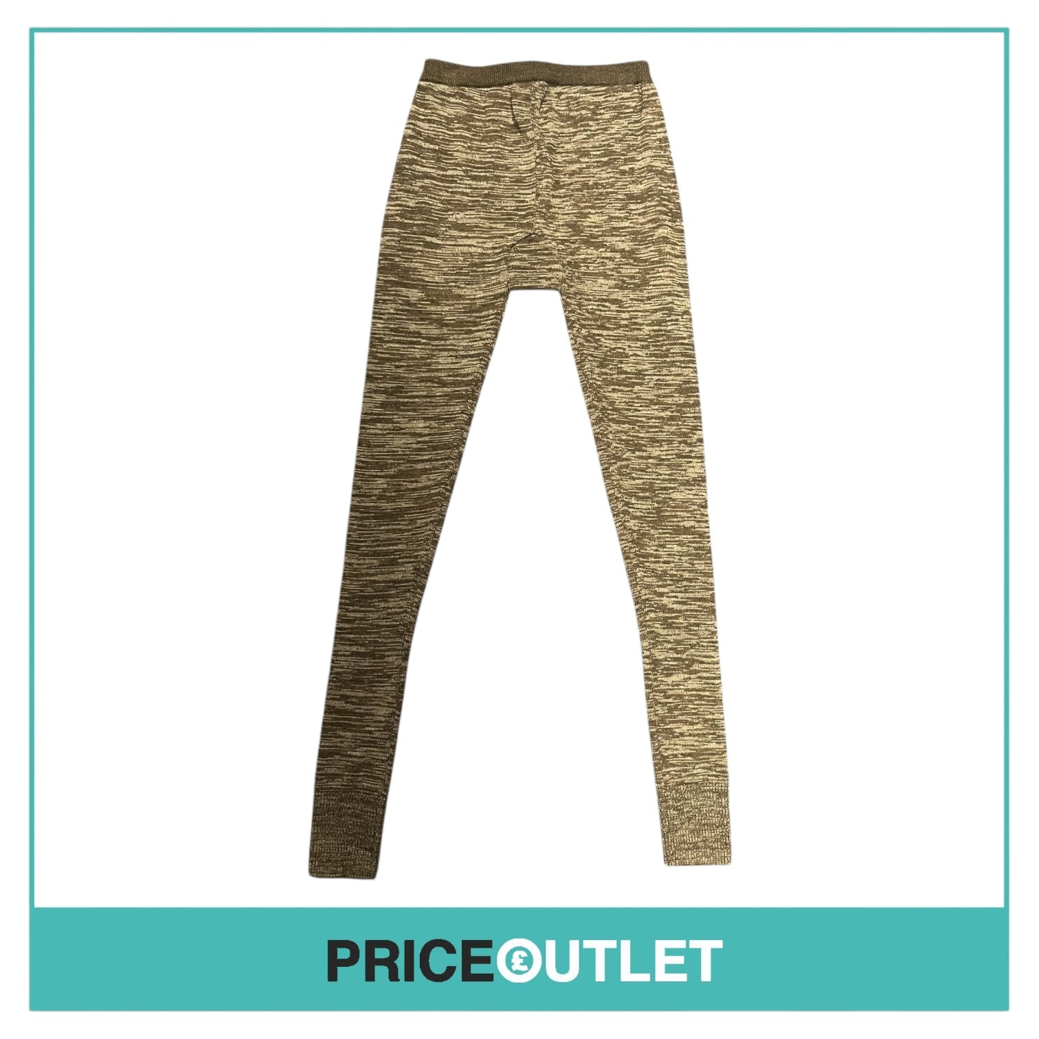 Comme des Garçons Junya Watanabe - Ladies Brown and Grey Knit Leggings - Size M - BRAND NEW WITH TAGS