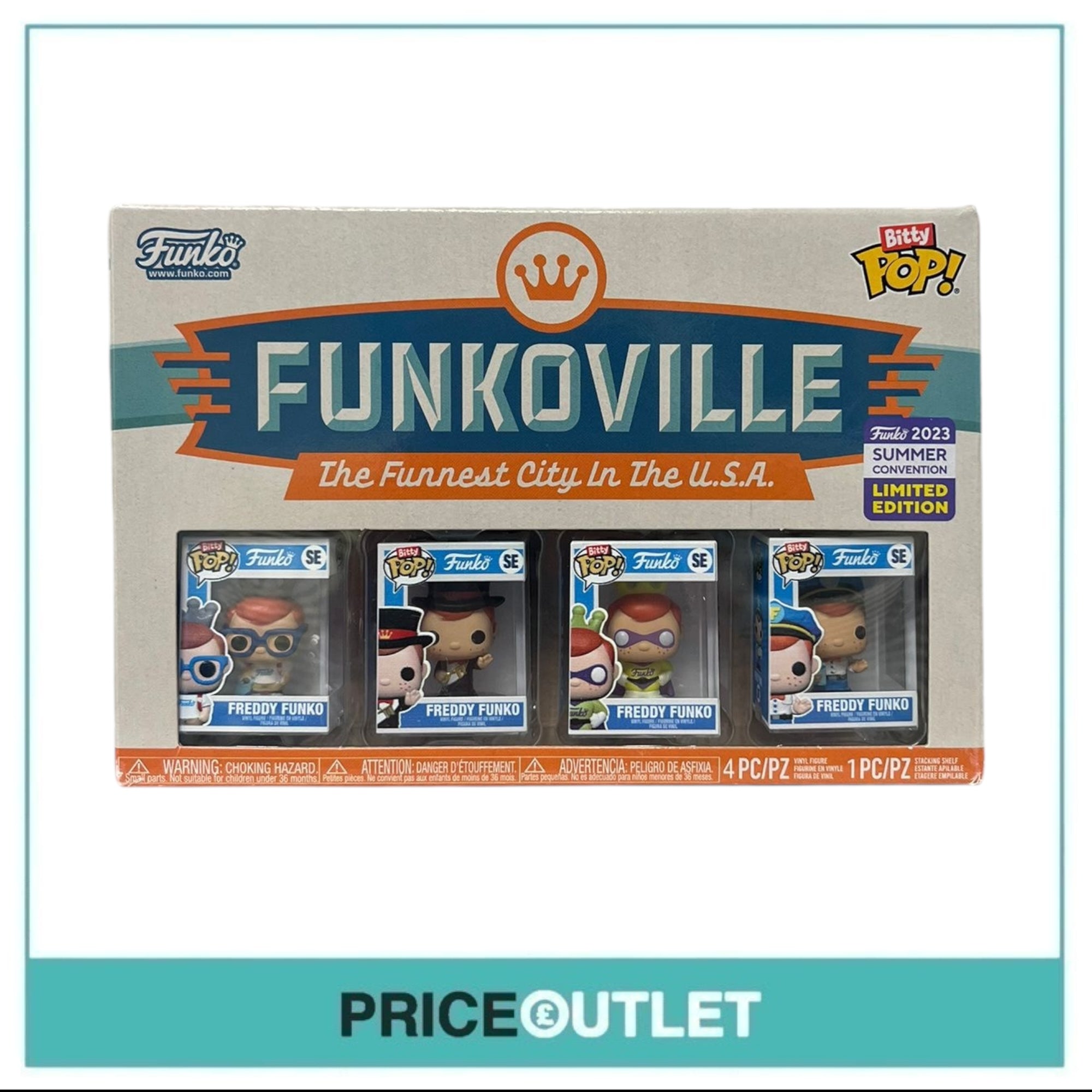 Funko - 2023 Funkoville Freddy Funko Bitty Pops 4-Pack (Slightly Damaged)