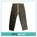 Comme des Garçons Ganryu - Mens Black and Grey Geometric Drawstring Trousers - Size S - BRAND NEW WITH TAGS