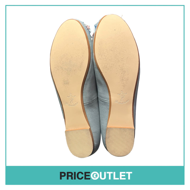 Jessica Ogden x F-Troupe - Grey Rosette Ballet Flats - Size 39 - BRAND NEW WITH TAGS