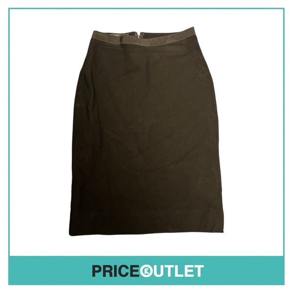 Boudicca - Black Pencil Skirt with Ribbon Zip - Size 10 - BRAND NEW WITH TAGS