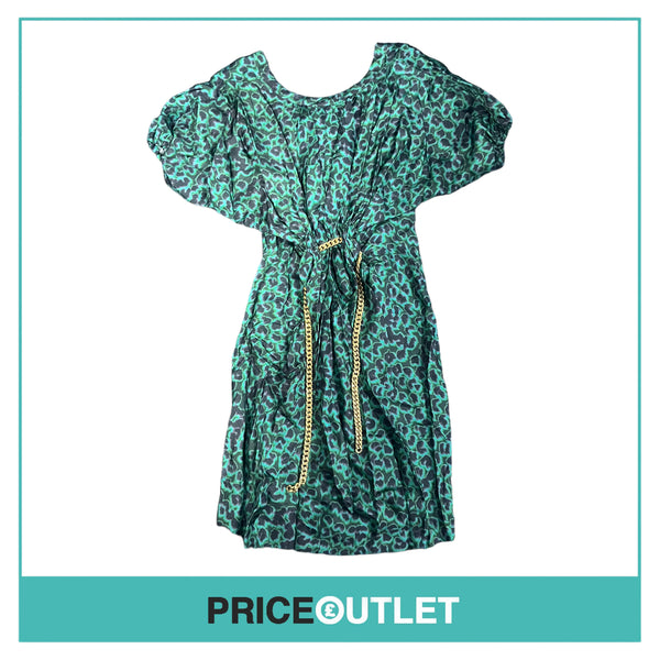 David Szeto - Green and Black Print Dress - Size 40 - BRAND NEW WITH TAGS