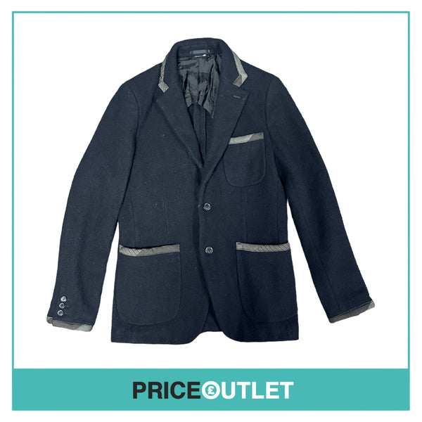 Comme des Garçons Homme Deux - Mens Navy Blazer with Grey Binding - Size L - BRAND NEW WITH TAGS