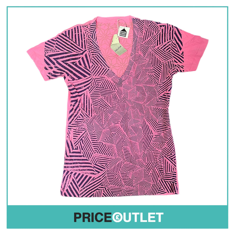 Salvor - Pink and Violet Fingerprint T-Shirt - Size M - BRAND NEW WITH TAGS