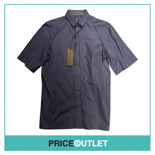 Qasimi Homme - Navy Short Sleeve Shirt - Size 14.5 - BRAND NEW WITH TAGS
