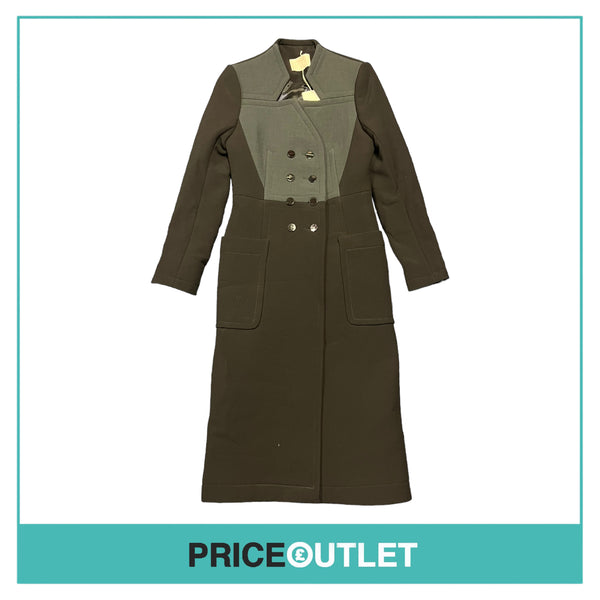 Peter Pilotto - Black and Green Serge Coat - Size 8 - BRAND NEW WITH TAGS