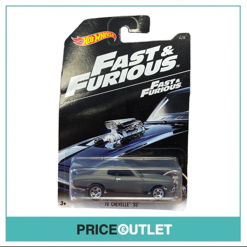 Hot Wheels Fast & Furious - '70 Chevelle SS (Dark Grey) - Damaged Box