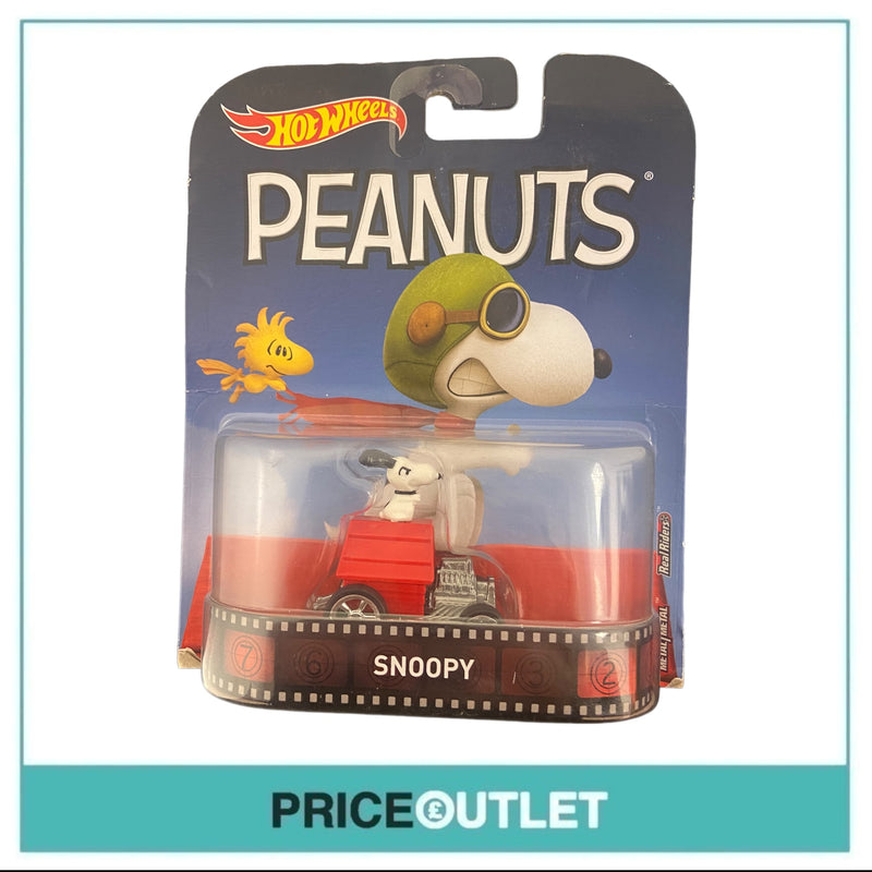 Hot Wheels Real Riders - Peanuts Snoopy Kennel Car - Damaged Box
