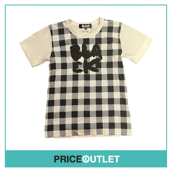 Comme des Garçons Black - Ladies Black and White T-Shirt - Size S - BRAND NEW WITH TAGS