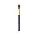 Estee Lauder Makeup brush with gold ferrule and black handle on a white background