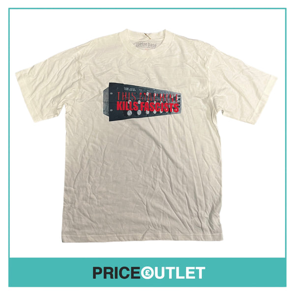 Table Top - 'This Machine Kills Fascists' Red Graphic T-Shirt - Size M - BRAND NEW WITH TAGS