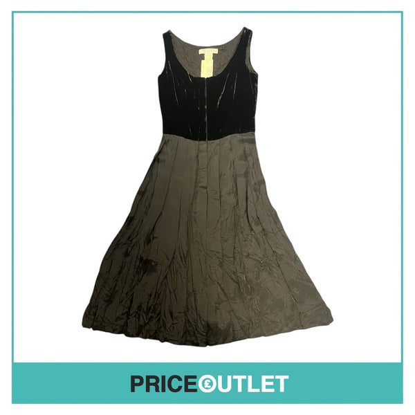 Comme des Garçons - Black Pleated Dress with Velvet Top - Size SS - BRAND NEW WITH TAGS