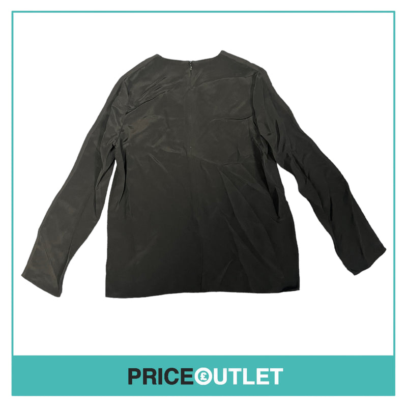 JJSLEE - Black Padded Collar Top - Size 12 - BRAND NEW WITH TAGS