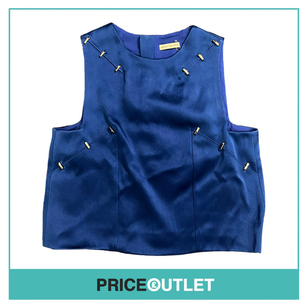 Paco Rabanne - Blue Top with Silver Hardware - Size 38 - BRAND NEW WITH TAGS