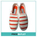 Taise By Souts - Orange and White Striped Slip-on Pumps - Size 41 - BRAND NEW WITH TAGS