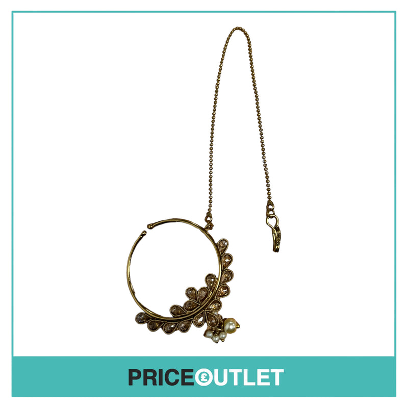 Dhiral's Creations - Gold Nose Hoop Chain - BRAND NEW IN BAG