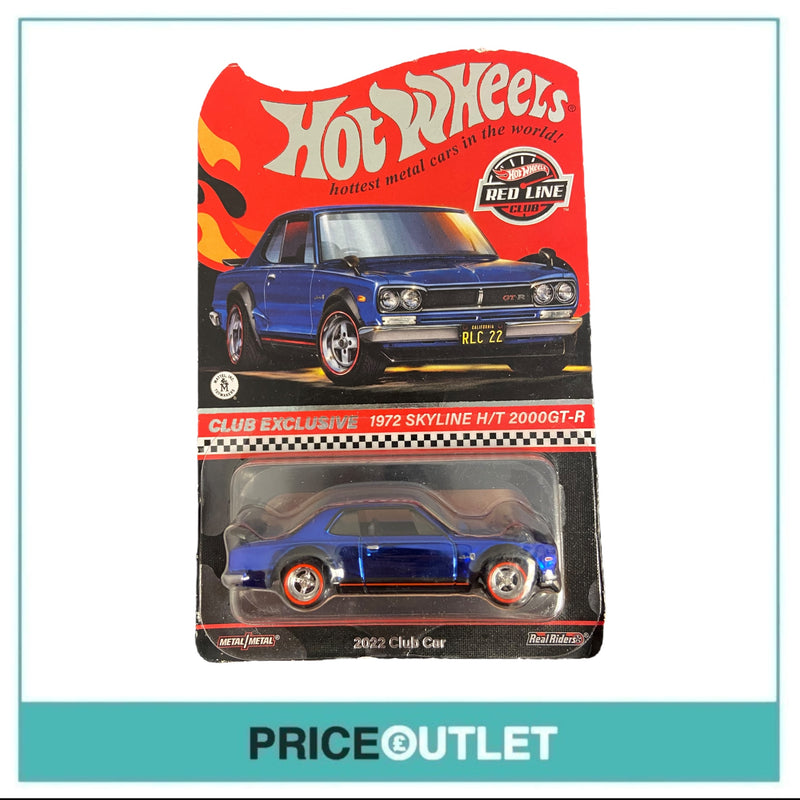 Hot Wheels RLC - 1972 Skyline H/T 2000GT-R 2022 Club Car (Blue) - Damaged Box