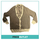 Clu - Grey Cardigan with Light Grey Ribbing - Size XS - BRAND NEW WITH TAGS