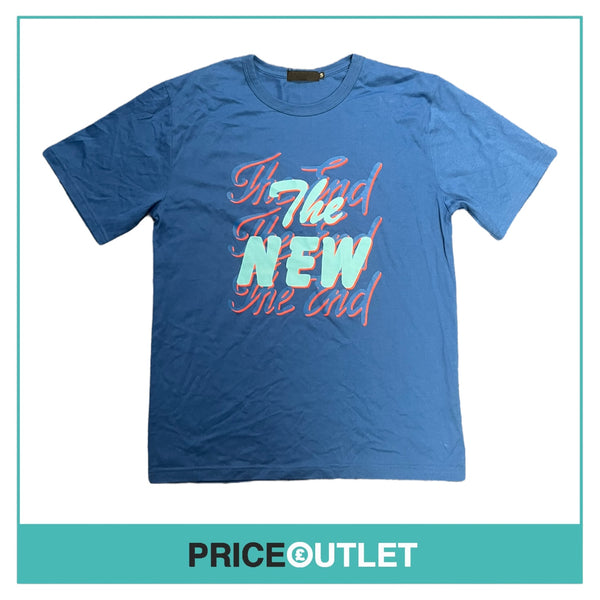 Original Fake - 'The New The End' Blue T-Shirt - Size 3 - BRAND NEW WITH TAGS