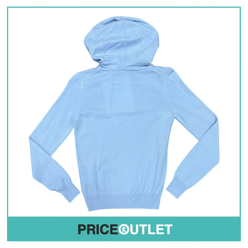 Comme des Garçons - Crystal Journey Mens Light Blue Knit Hoodie with DSM Embellishment - Size M - BRAND NEW WITH TAGS