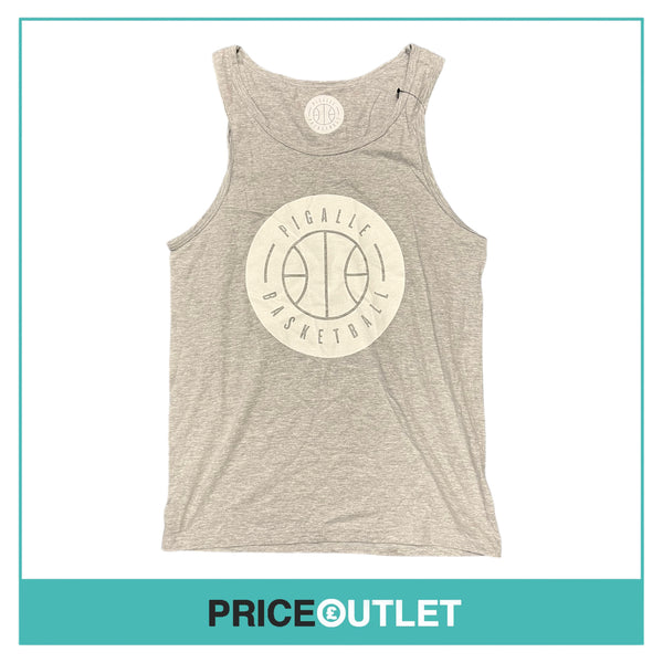 Pigalle - Grey Tank Top with White Logo - Size S - BRAND NEW WITH TAGS