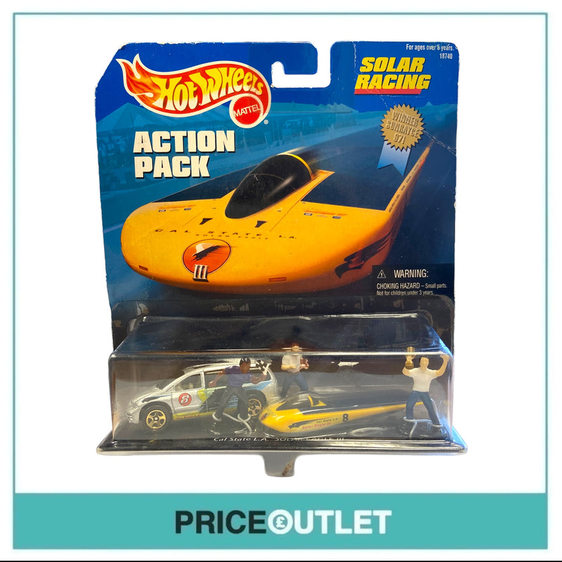 Hot Wheels Action Pack Solar Racing - Cal State L.A. & Solar Eagle III 2 Pack - Damaged Box