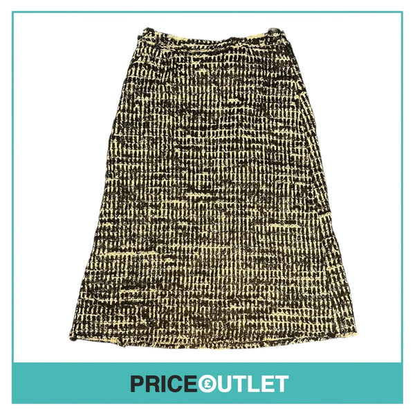 Simone Rocha - Black and White Tweed Skirt with Tied Back - Size 8 - BRAND NEW WITH TAGS