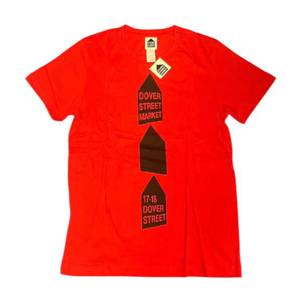 Dover Street Market - Red Triple Logo T-Shirt - Size L - BRAND NEW WITH TAGS