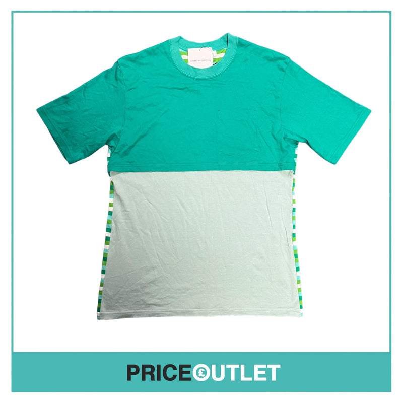 Comme des Garçons Ganryu - Mens Green Striped T-Shirt - Size S - BRAND NEW WITH TAGS