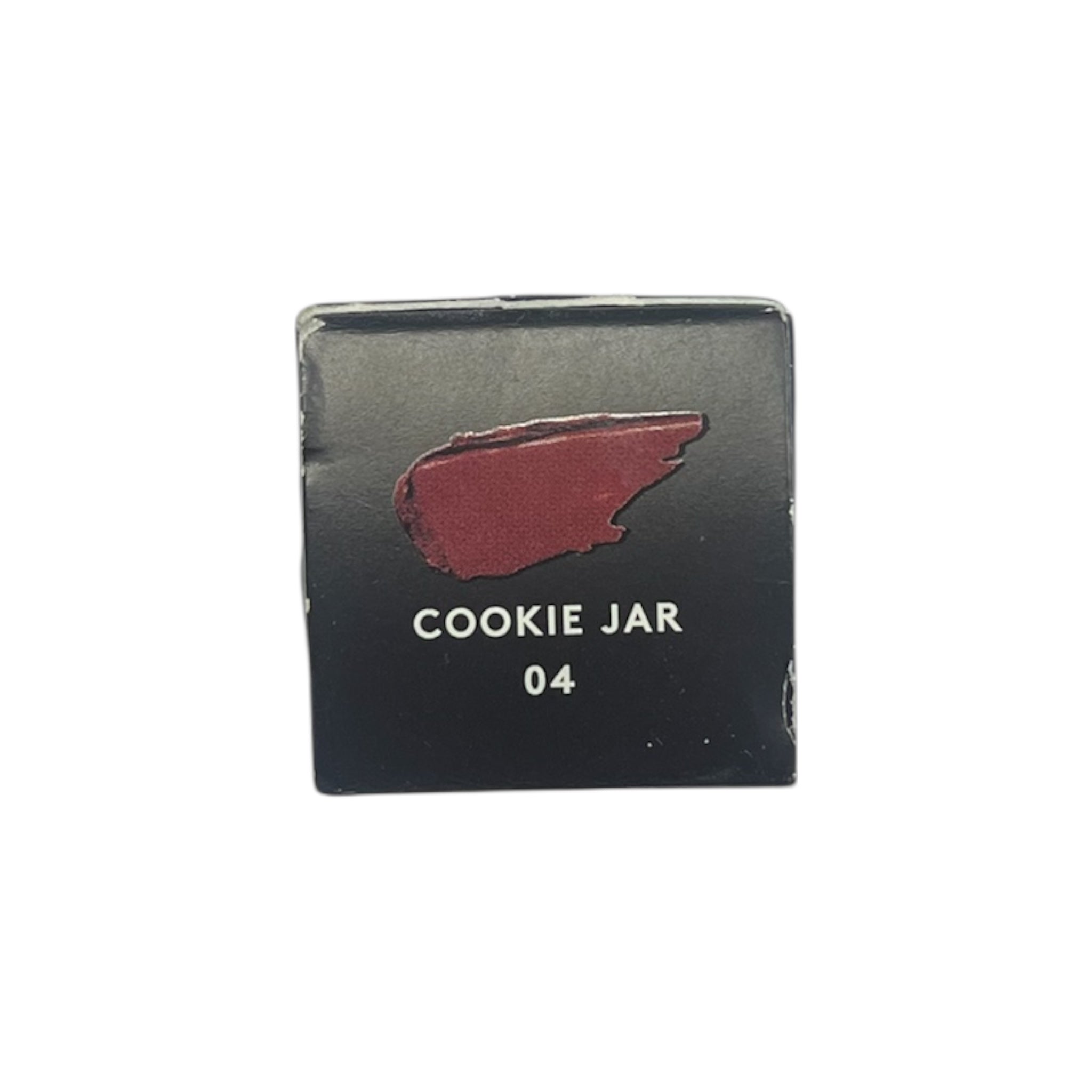 Black makeup compact labeled 'Cookie Jar 04' on a white background