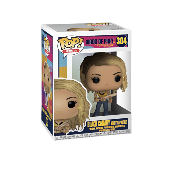 Funko Pop! vinyl figure packaging with Black Canary on a white background
