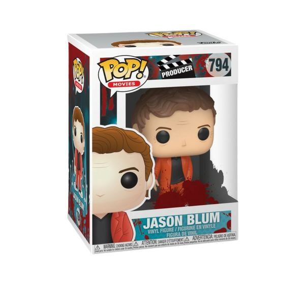 Funko Pop! vinyl figure packaging with 'Jason Blum' on a white background