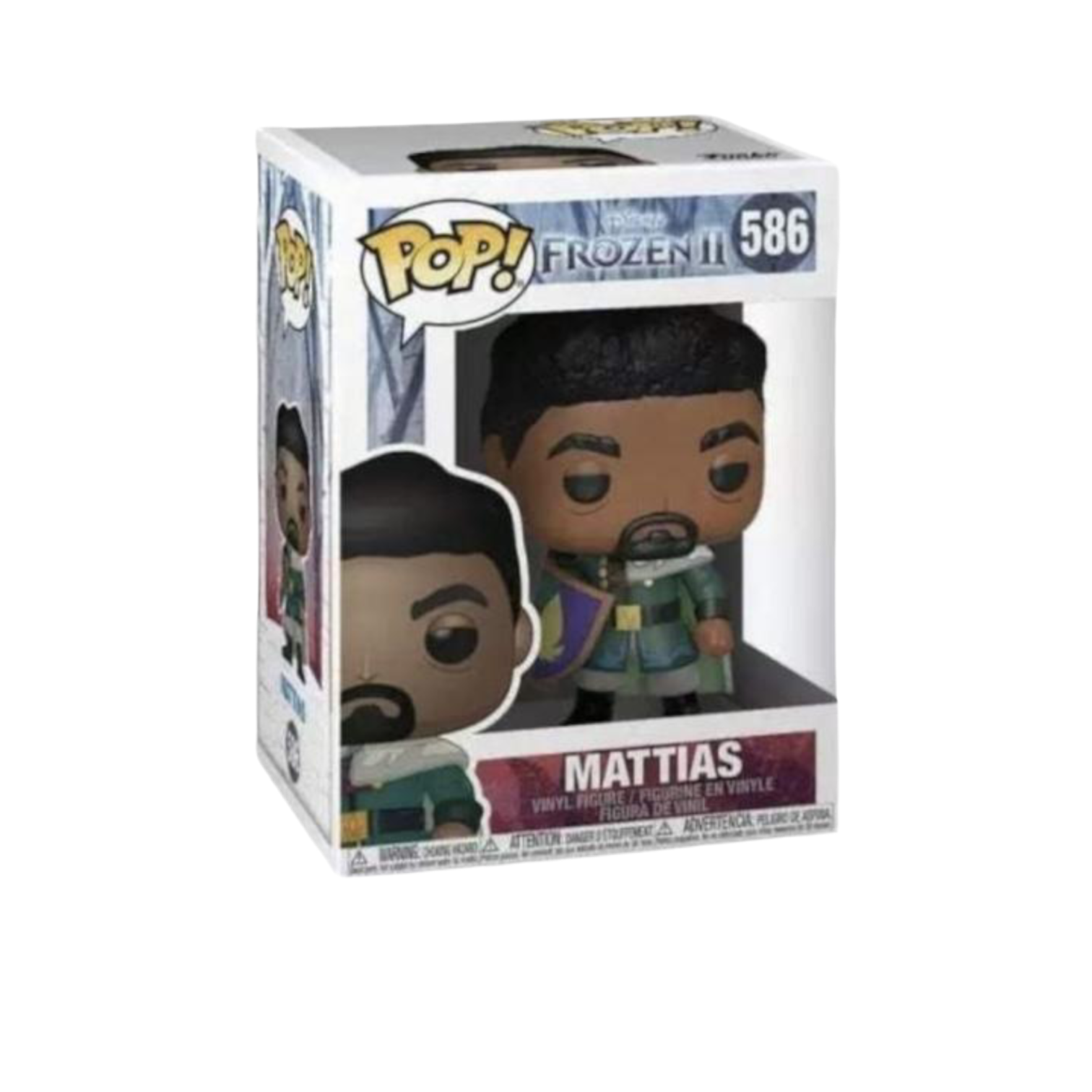 Funko Pop! vinyl figure packaging with Mattias from Frozen II on a white background