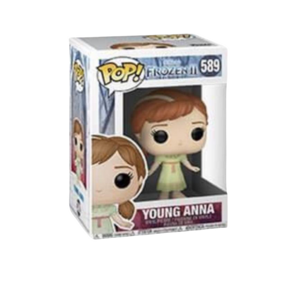 Funko Pop! vinyl figure of Young Anna from Frozen 2 in packaging on a white background