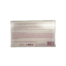 Back view of a product packaging with text and a barcode on a white background