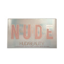 Huda Beauty Nude eyeshadow palette packaging on a white background