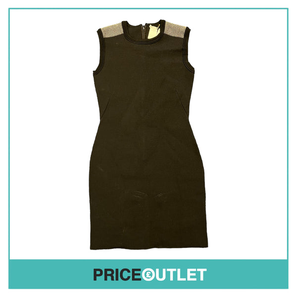 Paco Rabanne - Black Dress with Silver Chainmail Shoulder Detail - Size 38 - BRAND NEW WITH TAGS