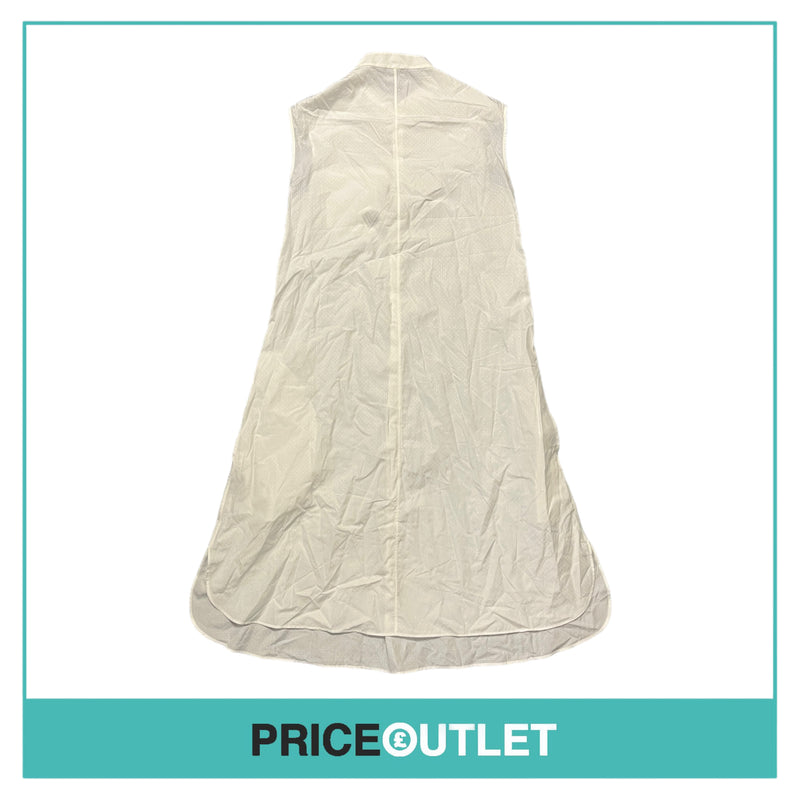 Fabio Quaranta - Long Collarless White Shirt with Print - Size 40 - BRAND NEW WITH TAGS