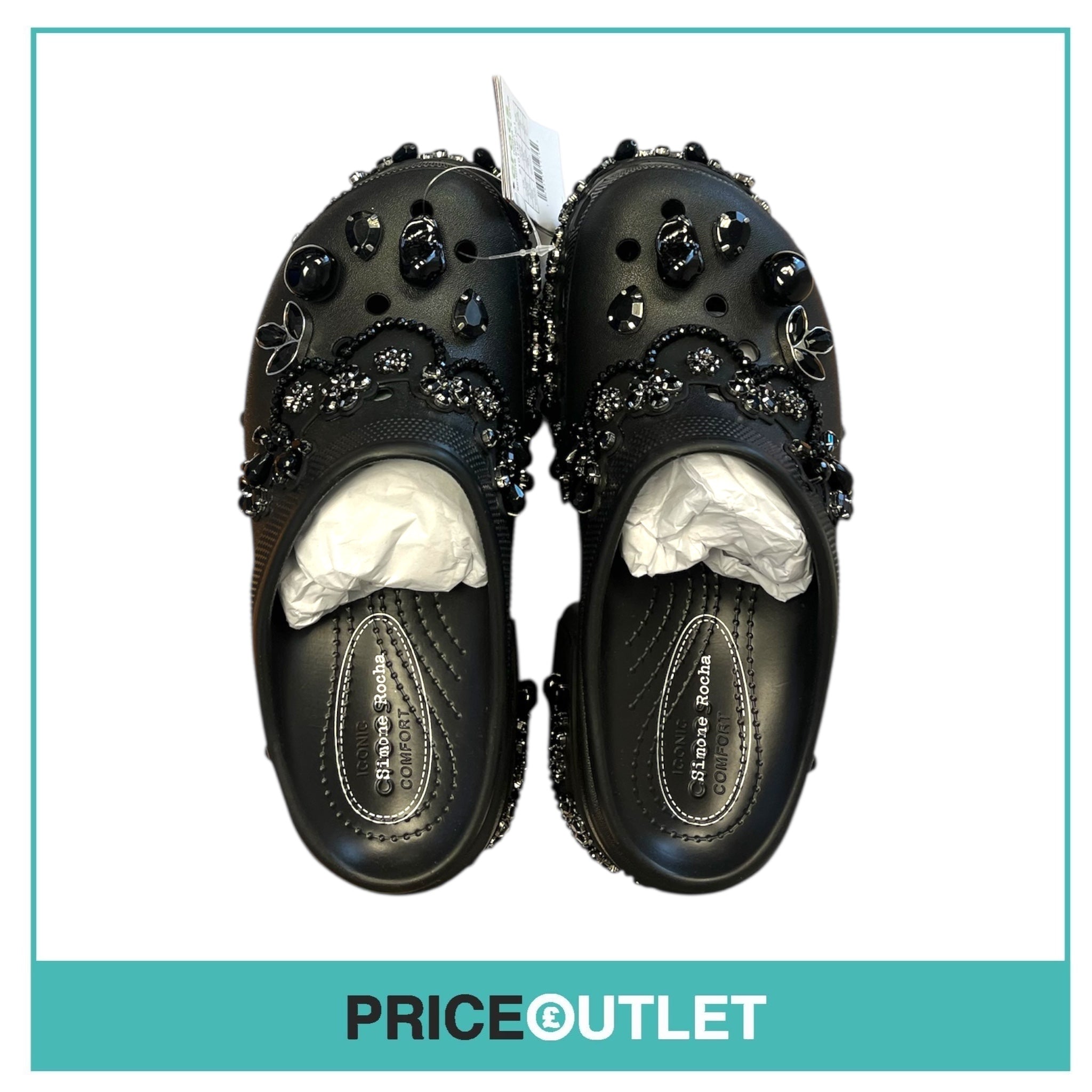 Simone Rocha X Crocs - Siren Black Crocs - Size UK m5/w6 - BRAND NEW
