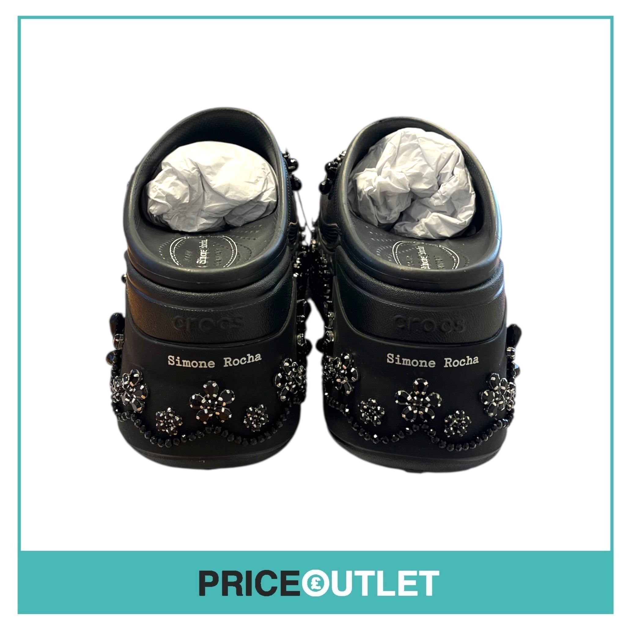 Simone Rocha X Crocs - Siren Black Crocs - Size UK m5/w6 - BRAND NEW