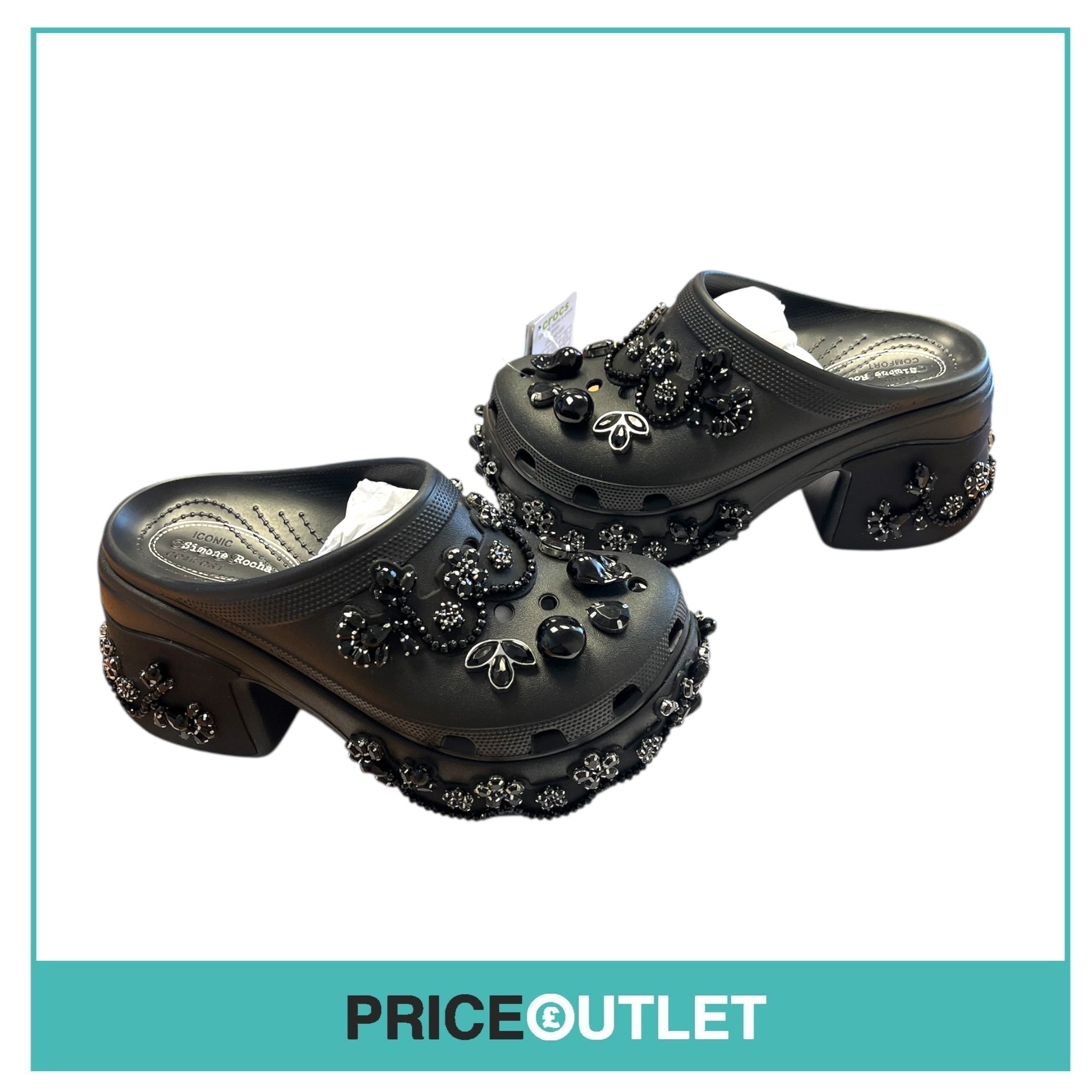 Simone Rocha X Crocs - Siren Black Crocs - Size UK m5/w6 - BRAND NEW