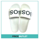 Hugo Boss - Boss White Logo Sliders - Size UK 9 - BRAND NEW (Slight Damage)