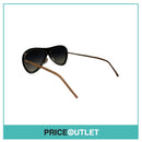 Black Pattern & Tan Leather Glasses RRP £325