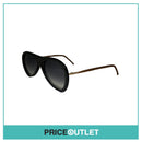 Black Pattern & Tan Leather Glasses RRP £325