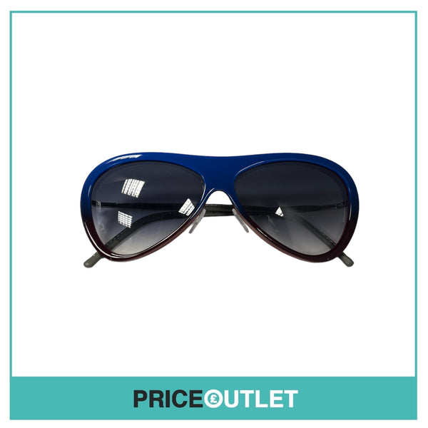 Blue and Red Sunglasses With Leather Grey Arms RRP (£325)