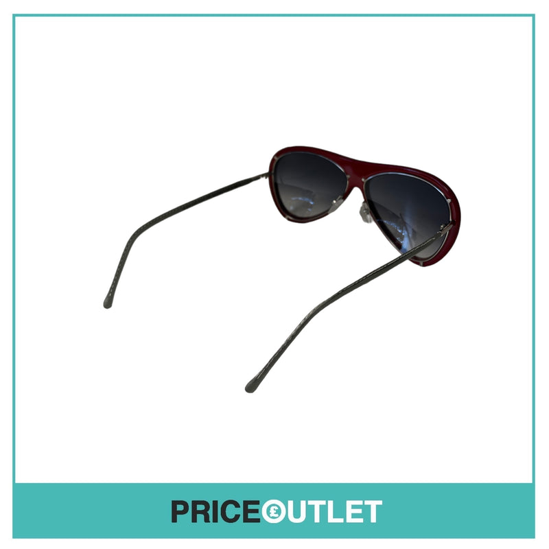 Blue and Red Sunglasses With Leather Grey Arms RRP (£325)